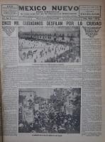 p8. “Cinco mil ciudadanos desfilan por la ciudad”. En  México Nuevo Año II. No. 454, México, 3 mayo 1910, p. 1.