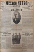 p4. “La cuestión electoral. Limantour”. En  México Nuevo Año I. No. 107, México, 19 de abril de 1909, p. 1