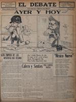 p16. “Ayer y hoy” (caricatura de B. Reyes). En El Debate  No. 39, México, 16 de octubre de 1909, p. 1