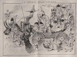 mascarada. “La gran mascarada”, El Hijo de El Ahuizote. 25 feb. 1900, p. 120-121. 