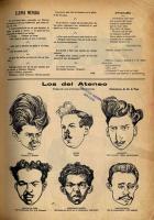 4revimg003b. Salvador de la Vega. “Los del Ateneo. Temas de sus próximas conferencias” (caricatura). En La Risa. Año I. Núm. 9. México, 27 ago. 1910, p. 7.

La Risa, revista que aparecía los sábados, impresa por la Compañía Editora Nacional, estaba dedicada al humor y la caricatura. En el primer ejemplar aparece una introducción de la pluma de Rubén Darío sobre lo que representaba la risa. Incluyó caricaturas y dibujos de varios personajes famosos de la época. Aquí se muestran algunos dibujos de miembros del Ateneo de la Juventud, realizados por Santiago R. de la Vega.
